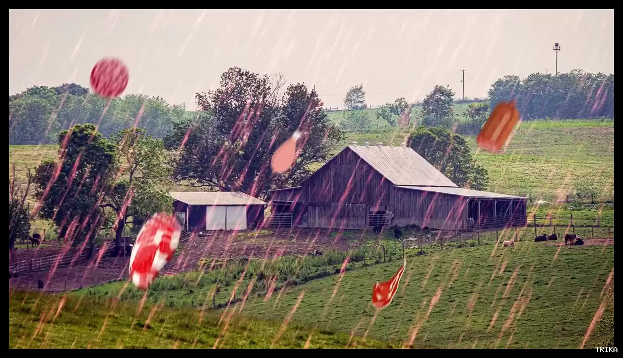 بارش گوشت در کنتاکی آمریکا؛ تکه‌هایی که مانند برف سقوط کردند